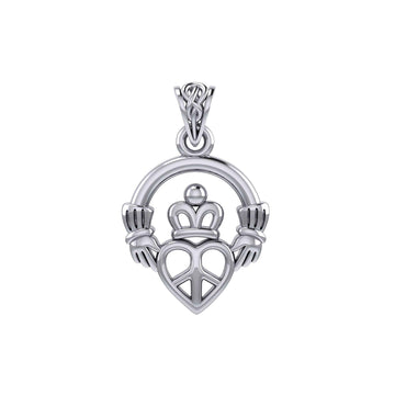 Claddagh with Peace Silver Pendant TPD7025 - Jewelry